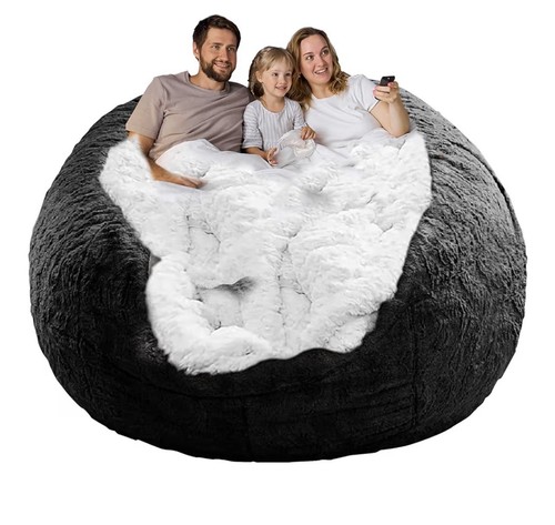 6ft giant velvet bean bag - bean,