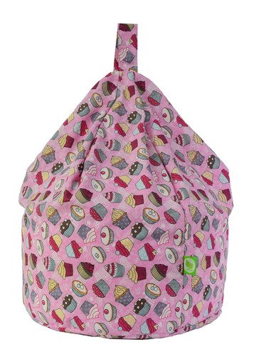 Kids pink cupcake bean bag - bean,