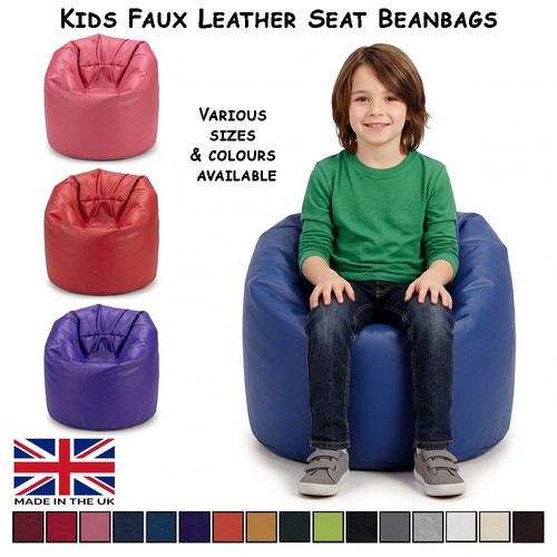 Kids faux leather bean bag - bag, tub