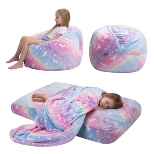 Rainbow bean bag - bean, chairs