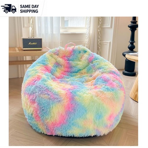 Comfy rainbow faux fur - rainbow,